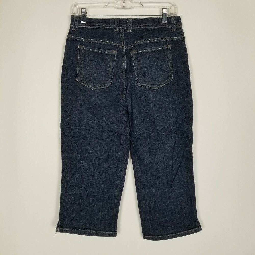 Gloria Vanderbilt Womens Cropped Jeans Size 8 Dark Blue Amanda Capri Denim Pants - Picture 3 of 5
